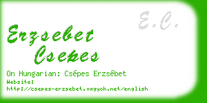 erzsebet csepes business card