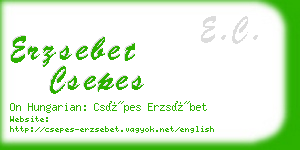 erzsebet csepes business card